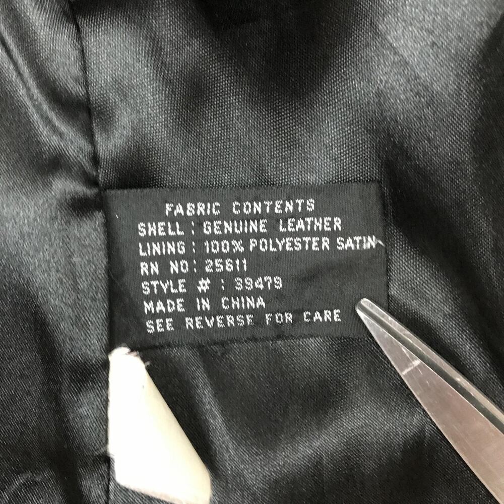 Jones New York Jacket Womens Medium Black Genuine Leather Pockets Style 38949 - Picture 10 of 12